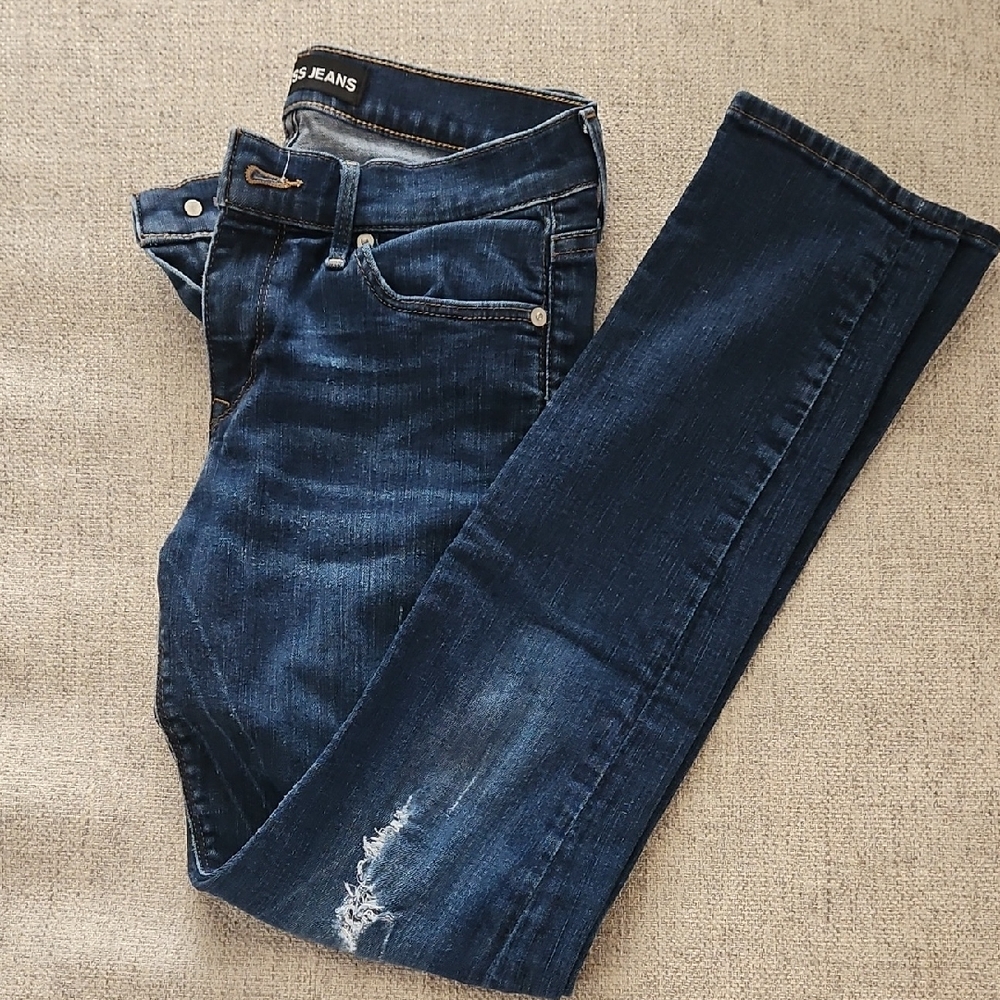 Express Jeans Dark Blue Women's Skinny Jeans